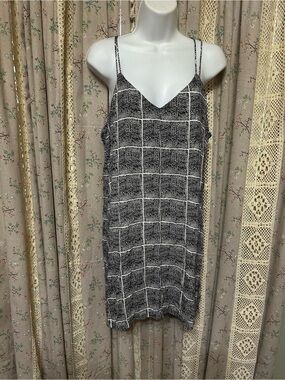 2/$28 Revolve Bella Luxx Grid Print Racerback Slip Dress M